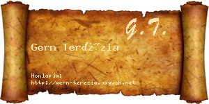 Gern Terézia névjegykártya